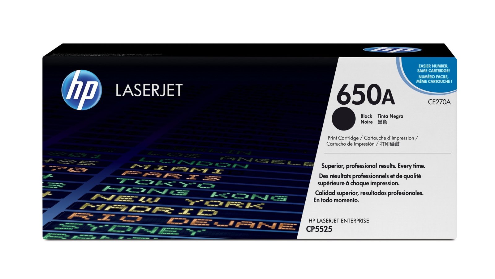 HP 650A - black - original - LaserJet - toner cartridge (CE270A)