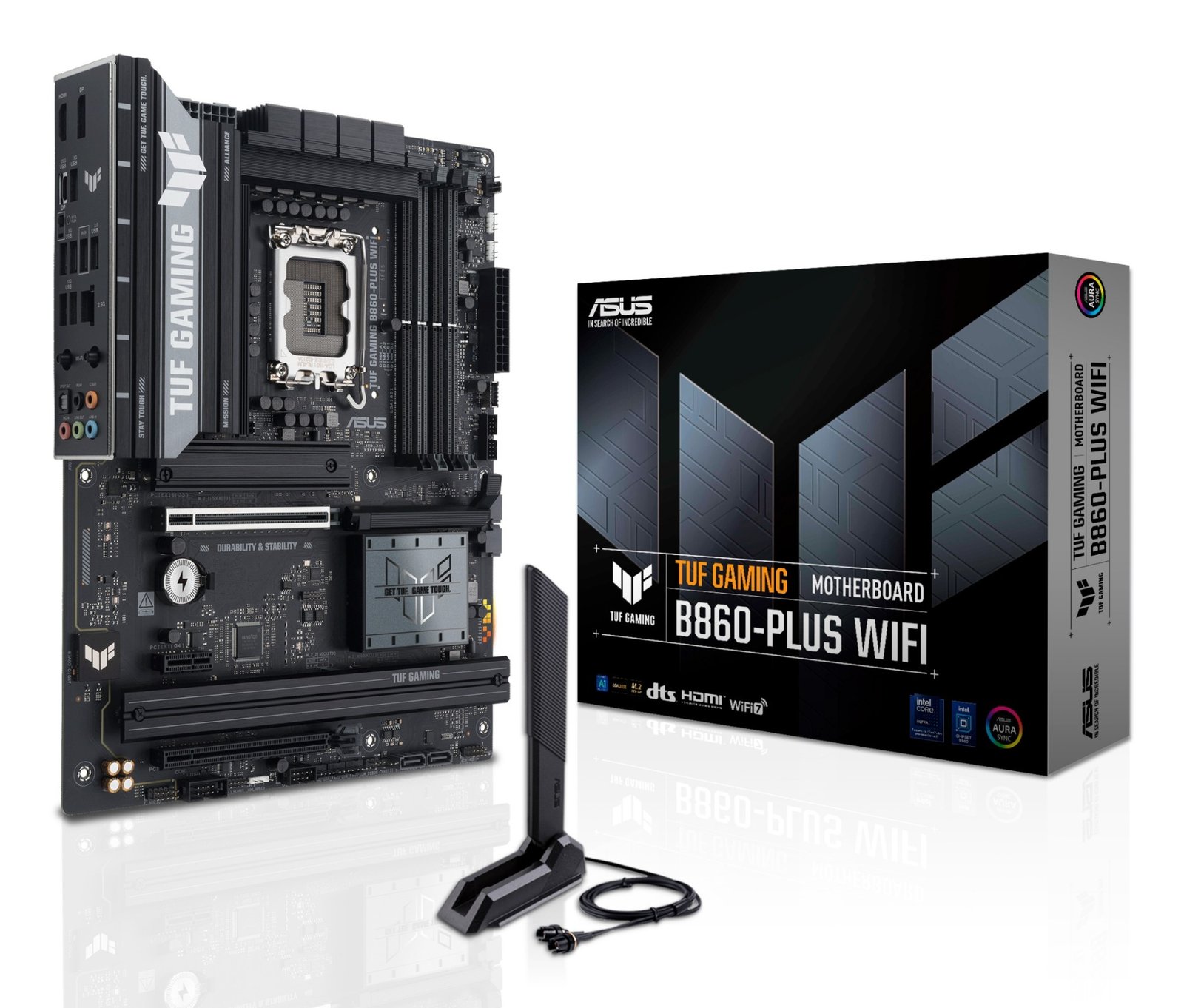 Asus TUF GAMING B860-PLUS WIFI, Intel B860, 1851, ATX, 4 DDR5, HDMI, DP, USB 20Gbps, Wi-Fi 7, 2.5G LAN, RGB, 3x M.2