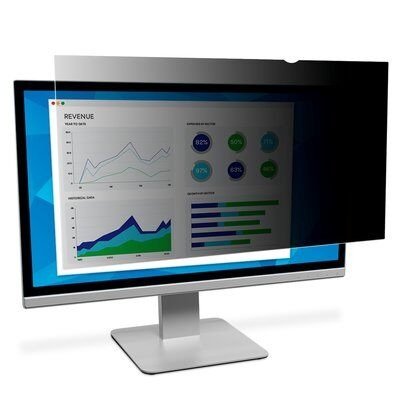 3M Privacy Screen Filter - Black, Matte, Glossy - For 54.6 cm (21.5") Widescreen Monitor - 16:9