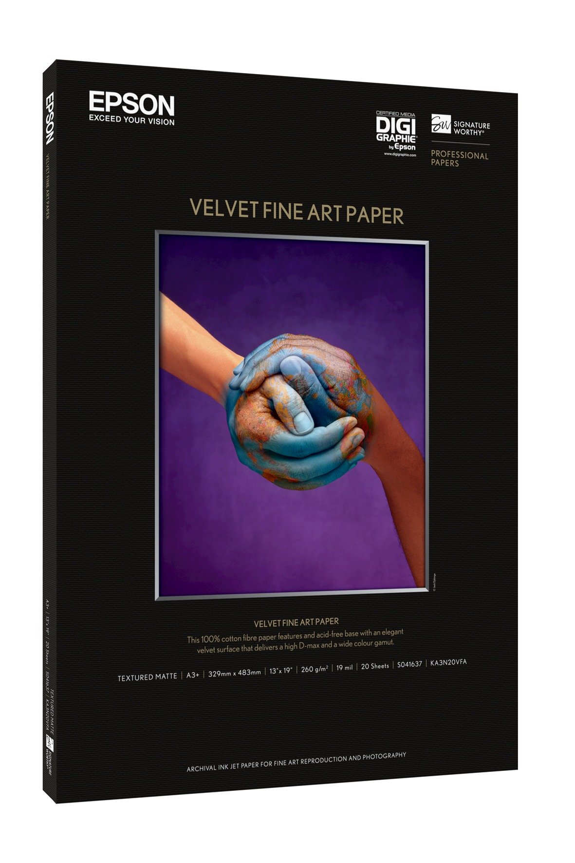 COMPUTERS UNLIMITED VELVET FINE ART PAPER A3+ 20-SHEETS