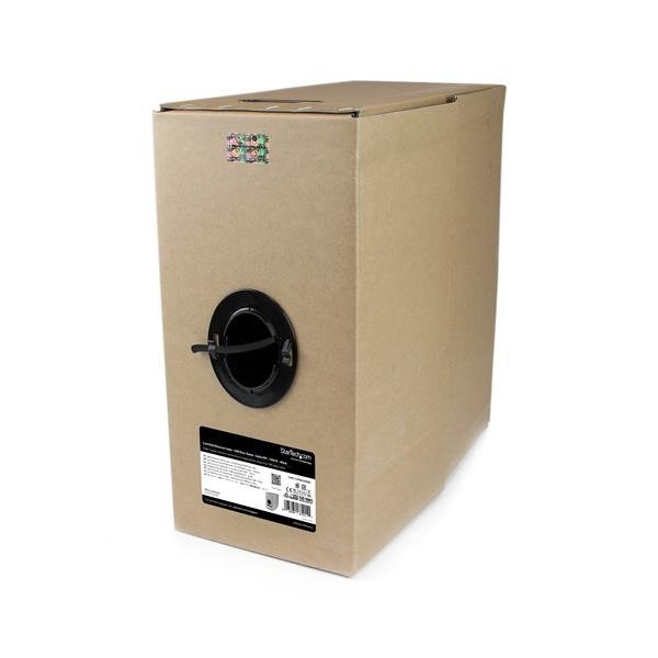 STARTECH.COM Cat6 Ethernet Cable - CMP -304,8 m Bulk Roll - Black Cat 6 Cable - UTP - Cat6 Cable