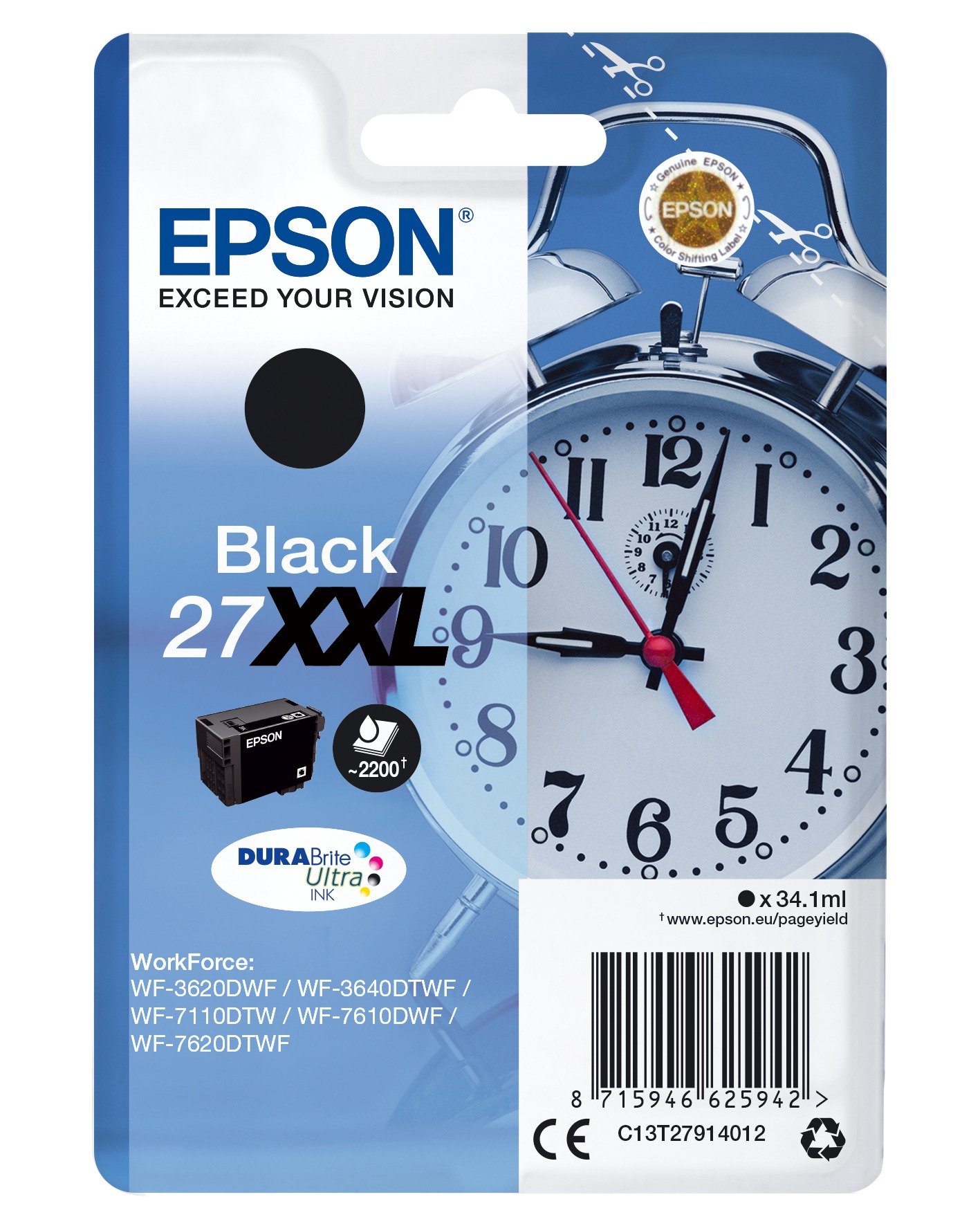 EPSON 27XXL - XL - black - original - ink cartridge