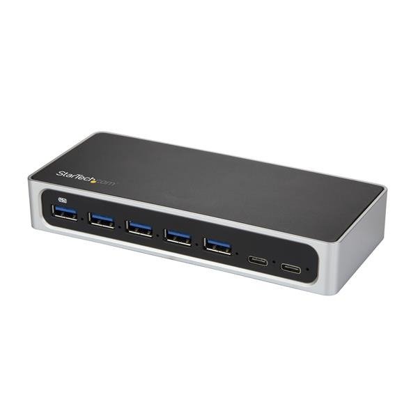 STARTECH.COM 7 Port USB C Hub with Fast Charge Port, USB-C to 5x USB-A 2x USB-C USB 3.0 (USB 3.1/3.2