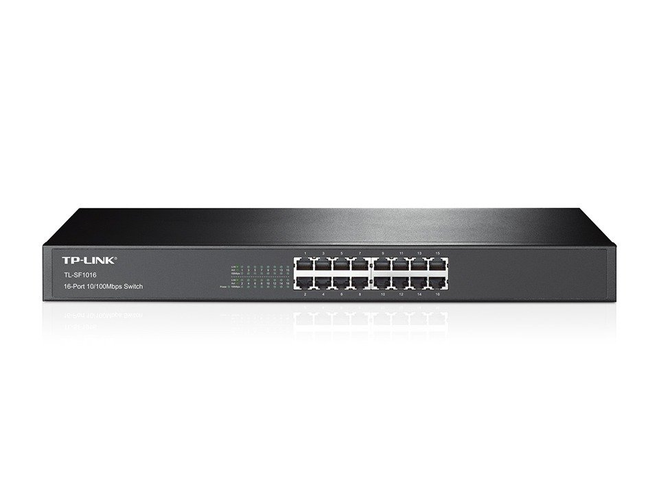 TP-LINK TL-SF1016 16 Ports Ethernet Switch - 16 x Fast Ethernet Network - 2 Layer Supported