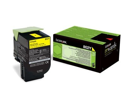 LEXMARK 802Y - yellow - original - toner cartridge - LCCP, LRP