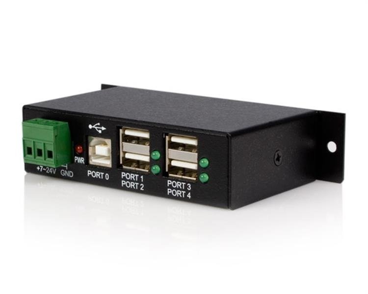 STARTECH.COM 4-Port Industrial USB 2.0 Hub with ESD Protection - Mountable