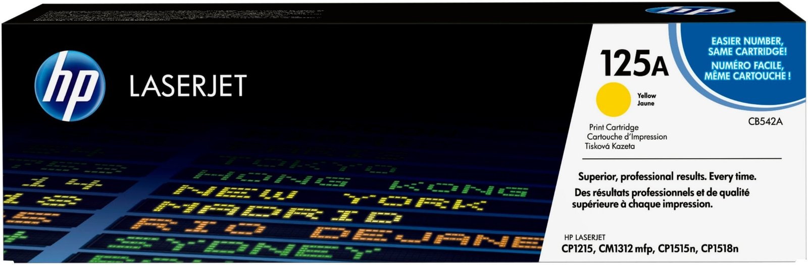 HP 125A - yellow - original - LaserJet - toner cartridge (CB542A)