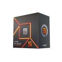 AMD Ryzen 5 7600 6 Core AM5 Processor, 12 Threads, 3.8GHz up to 5.1GHz Boost, 38MB Cache, 65W, Wraith Stealth Cooler, Radeon Graphics