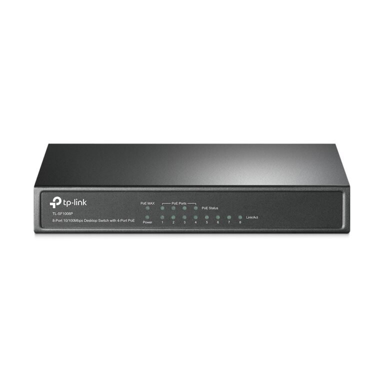 TP-LINK TL-SF1008P 8 Ports Ethernet Switch - 8 x Fast Ethernet Network - 2 Layer Supported - Desktop