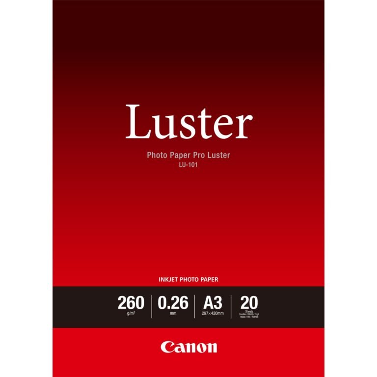 CANON LU-101 Inkjet Print Photo Paper - A3 - 297 mm x 420 mm - 260 g/m² Grammage - Luster