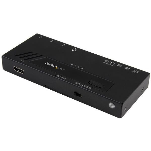 STARTECH.COM 4 Port HDMI Switch - 4K with Fast Switching, Auto-Sensing & Serial Control