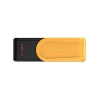 Kingston DataTraveler Exodia S DTXS/512GB USB Flash Drive, 512GB, USB 3.2, Black/Yellow, Swivel Cap Design