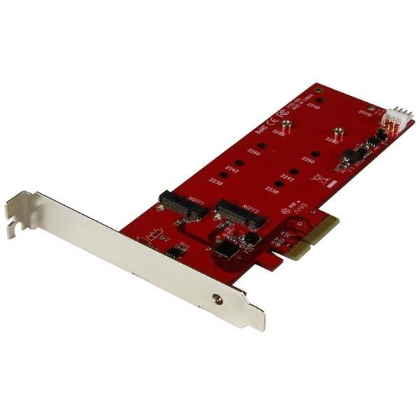 STARTECH.COM 2x M.2 SATA SSD Controller Card - PCIe - PCI Express M.2 SATA III Controller