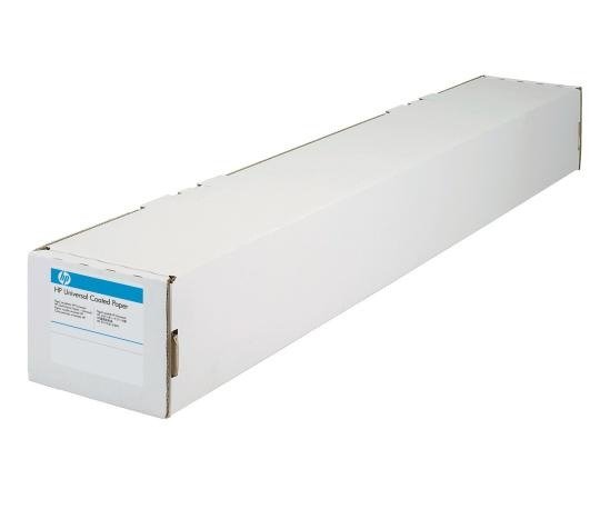 HP Inkjet Print Coated Paper - 1067 mm x 45.70 m - 90 g/m² Grammage - Matte - White