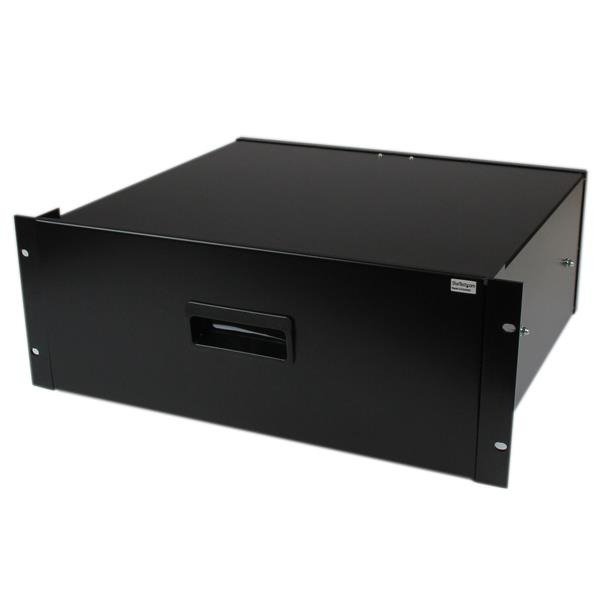 STARTECH.COM 4U Black Steel Storage Drawer for 19in Racks and Cabinets - Rack storage drawer - 4U