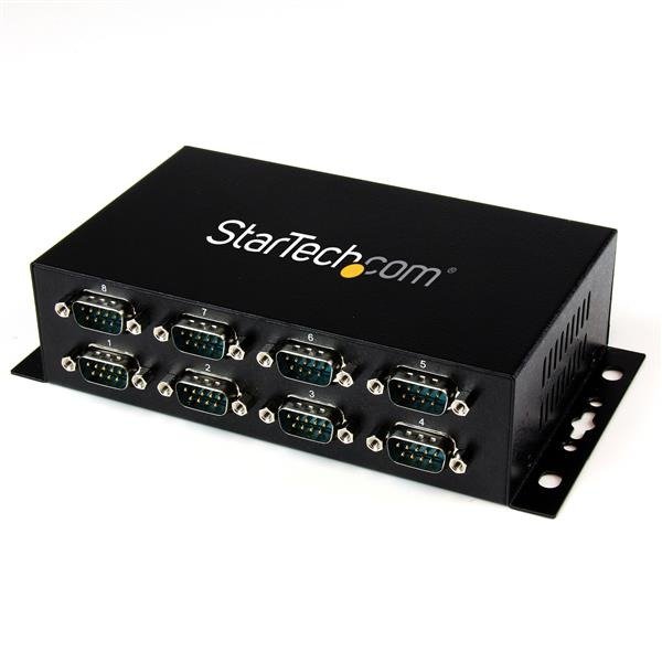 STARTECH.COM USB to Serial Adapter Hub - 8 Port - Industrial - Wall Mount - Din Rail