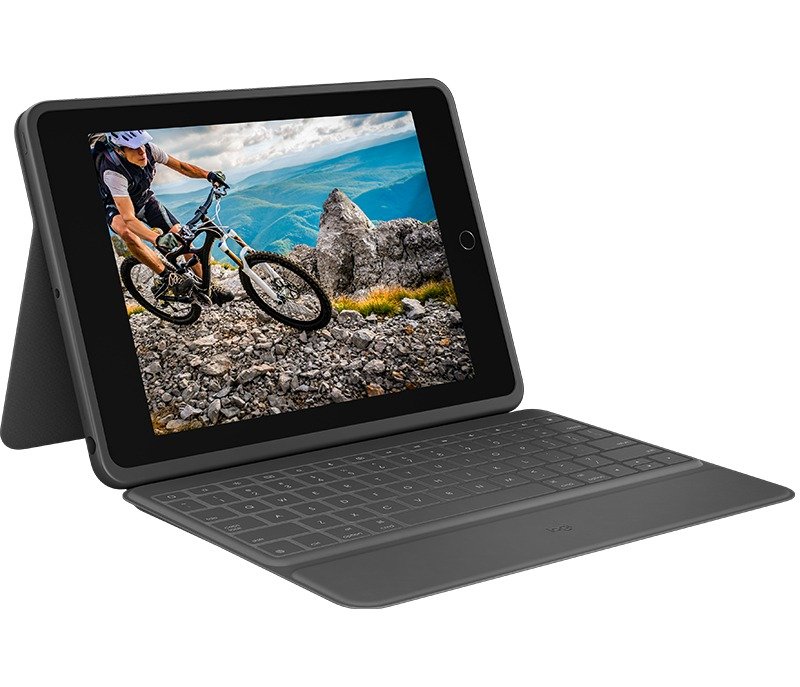 LOGITECH Rugged Folio Keyboard/Cover Case (Folio) for 25.9 cm (10.2") Apple iPad (7th Generation) Ta