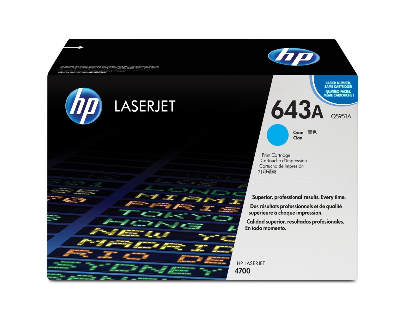 HP 643A - cyan - original - LaserJet - toner cartridge (Q5951A)