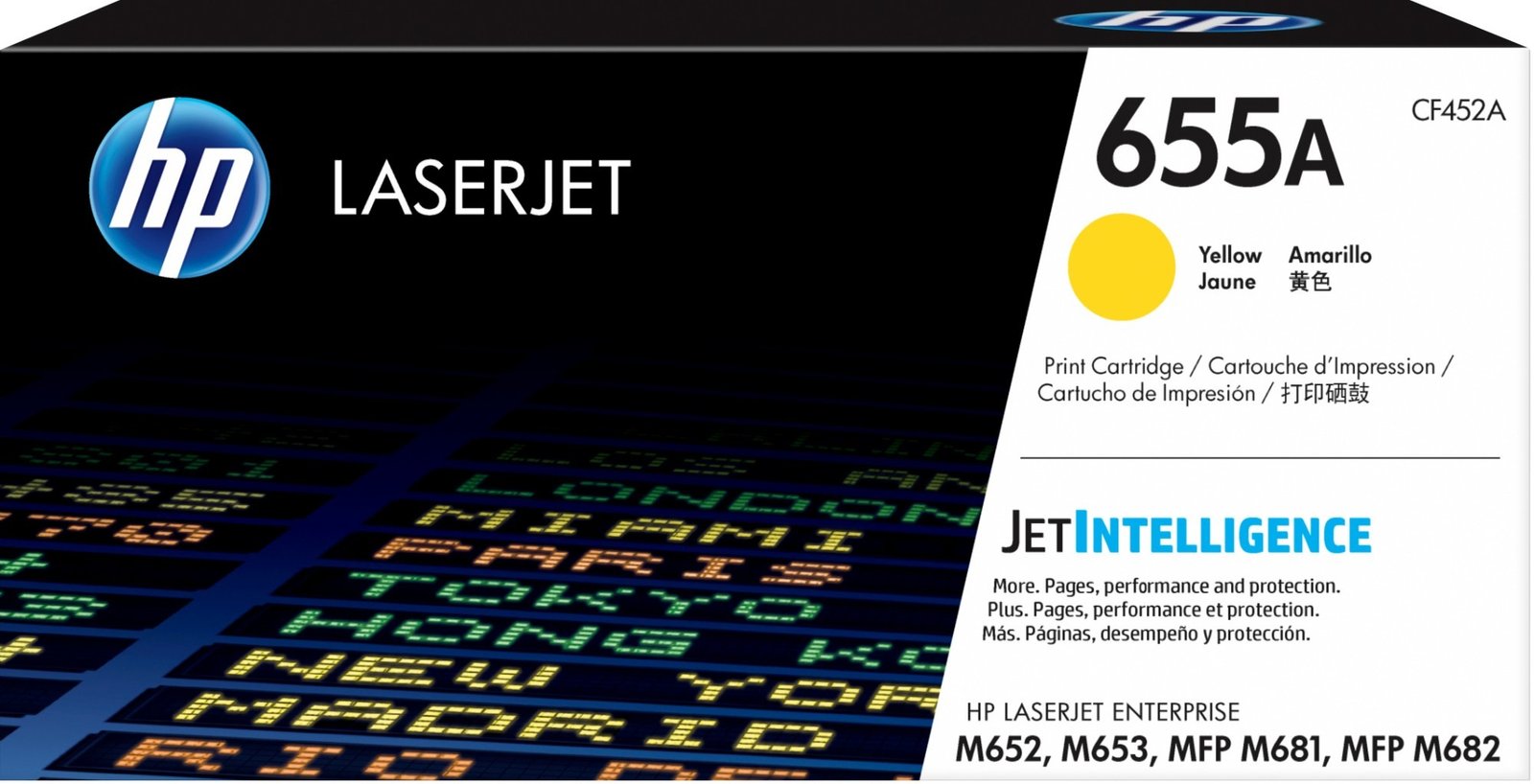 HP 655A - yellow - original - LaserJet - toner cartridge (CF452A)