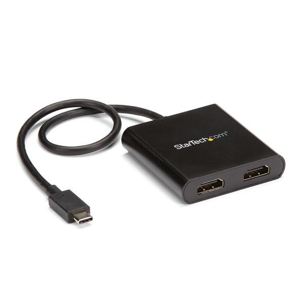 STARTECH.COM 2-Port Multi Monitor Adapter, USB-C to 2x HDMI Video Splitter, USB Type-C DP Alt Mode t