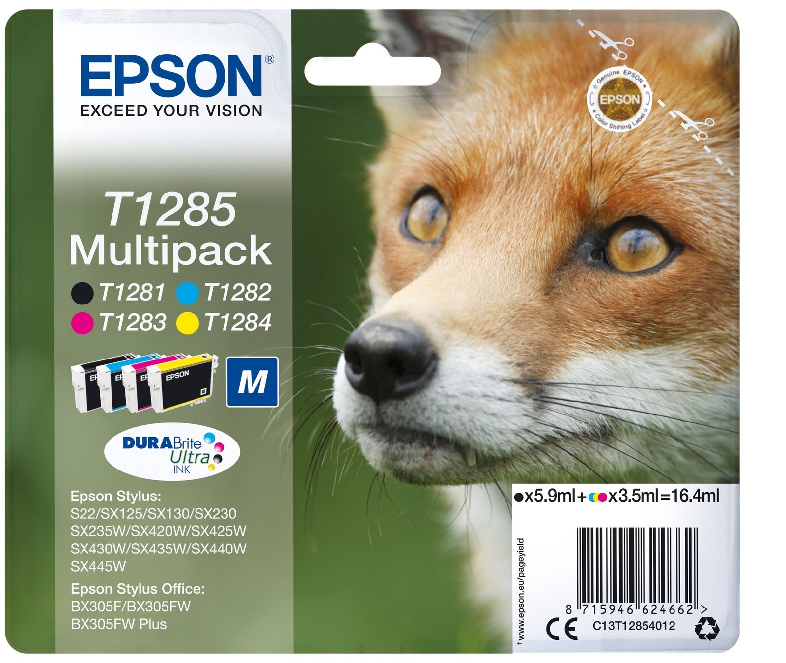 EPSON T1285 Multipack - 4-pack - black, yellow, cyan, magenta - original - ink cartridge