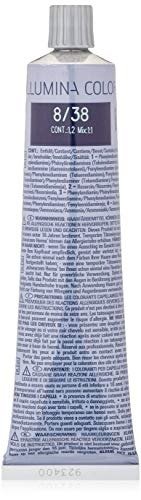 Wella Illumina Color Permanent Hair Color, No. 8/38 Light Gold Pearl Blonde, 0.08103 kg 8005610543475