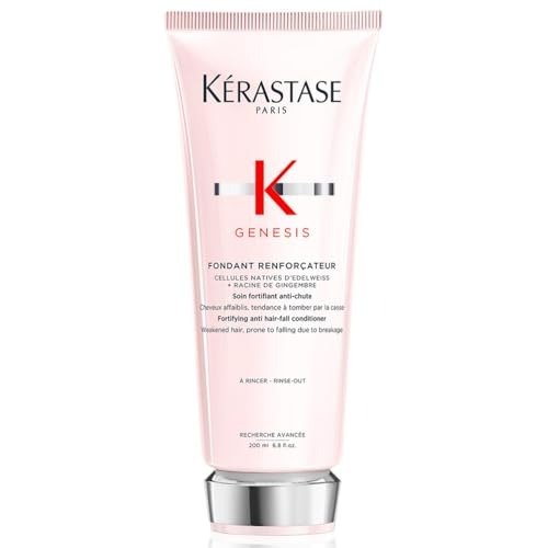 Kerastase Genesis, Moisturising and Hydrating Conditioner, For Hair Loss and Weakened Hair, Edelweiss Native Cells, Ginger Root and Aquaxyl, Fondant Reinforcateur, 200 ml
