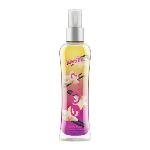 Body Mist By So?? Womens Vanilla Body Mist Fragrance Spray, Travel Size, 100 ml, 1 piece