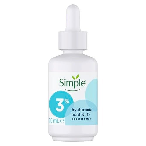 Simple 3% Hyaluronic Acid + B5* Booster Serum Serum Skin Care Suitable for All Skin Types for Hydrated, Softer Skin 30 ml