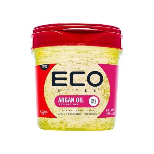 Eco Style Moroccan Argan Oil Eco Styler Hair Gel, Nourish and Repair, Alcohol-Free, 236 ml
