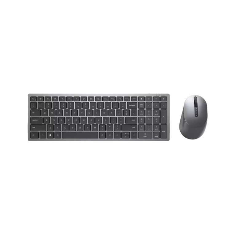 DELL KM7120W clavier Souris incluse RF sans fil + Bluetooth QWERTY US International Gris, Titane