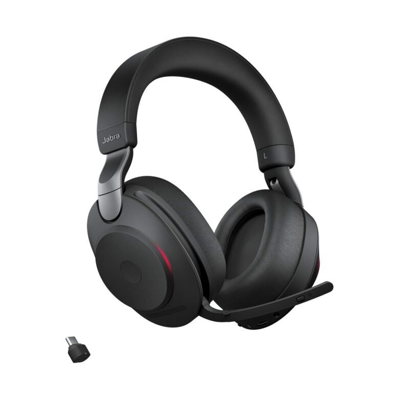 Jabra Evolve2 85 Wireless PC Headset ? Noise Cancelling UC Certified Stereo Headphones With Long-Lasting Battery ? USB-C Bluetooth Adapter ? Black