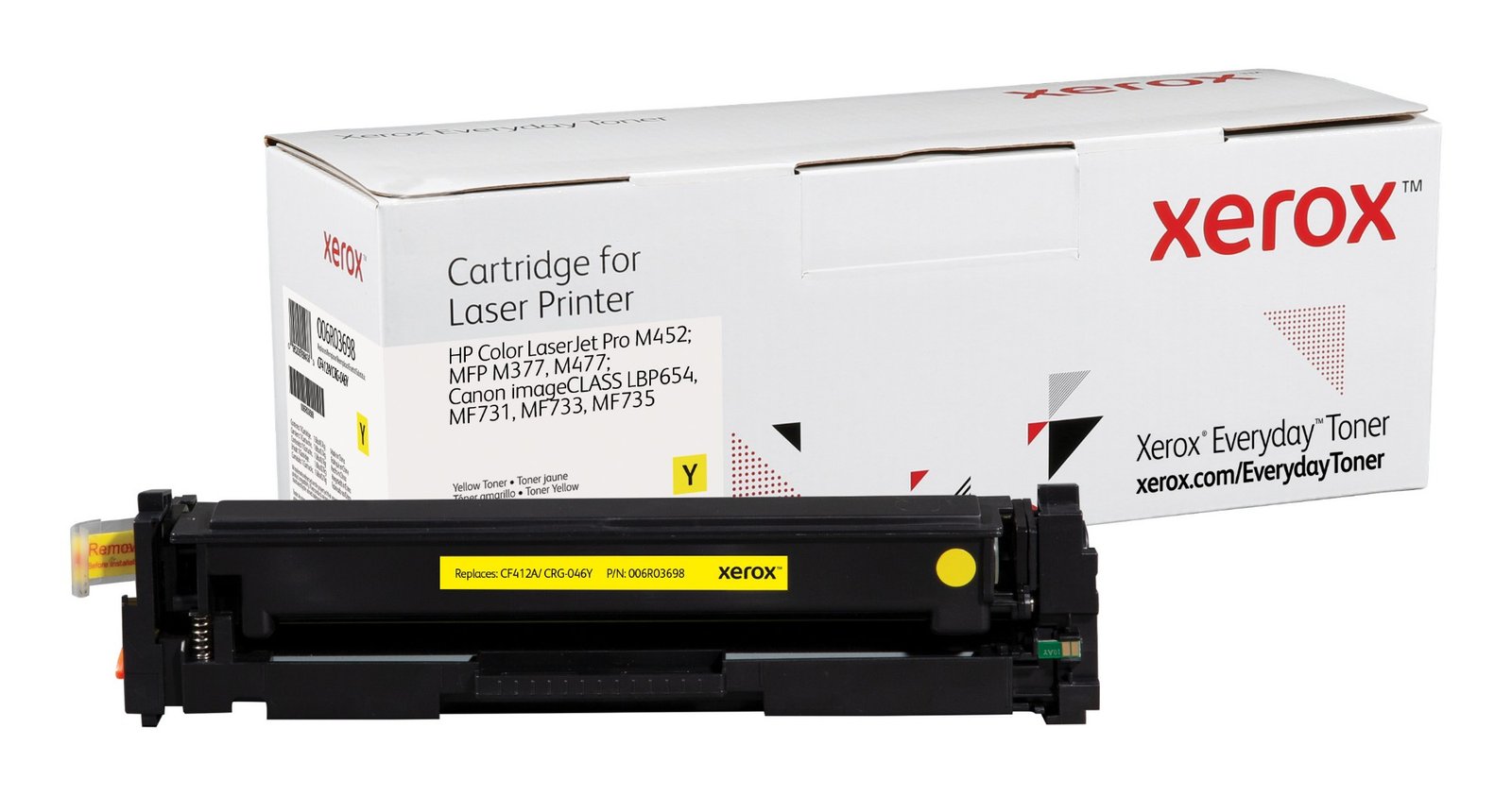 XEROX Everyday Replacement For CF412A/CRG-046Y Laser Toner Yellow 006R03698