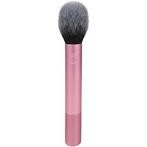 Real Techniques Ultra Plush Blush Makeup Brush, For Loose, Cream, or Pressed Blush, Rosy Glow Cheeks, Fluffy Powder Brush, Aluminum Ferrules, Synthetic Bristles, Vegan and Cruelty Free, 1 Count
