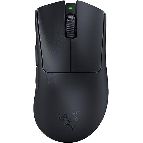 Razer DeathAdder V3 Pro - Lightweight Wireless Ergonomic Esports Mouse (63g Lightweight Design, Focus Pro 30K Optical Sensor, Mouse Switches Gen-3, HyperSpeed Wireless) Black | Bluetooth Connectivity
