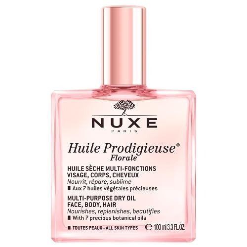 NUXE Huile Prodigieuse Florale Multi-Purpose Dry Oil 100ml, Nourishing Dry Oil, For Face, Body & Hair, With Delicate Floral Scent of Magnolia & White Musks, Vegan Formula