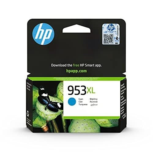 HP F6U16AE 953XL High Yield Original Ink Cartridge, Cyan