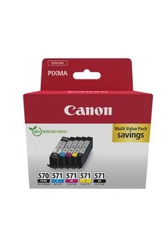 Canon Ink - PGI-570/BK CLI-571 BK C M Y PGBK Genuine Printer Ink Cartridges 5 Pack (1 x Black, 1 x Cyan, 1 x Magenta, 1 