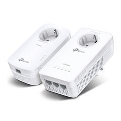 TP-Link TL-WPA8631P KIT AV1300 Gigabit Passthrough Powerline Adapter, Dual-Band WiFi Extender, up to 1300Mbps Speed, Int
